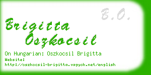 brigitta oszkocsil business card
